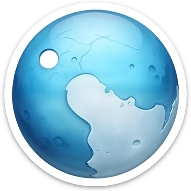 gradient pluto planet with ring sticker