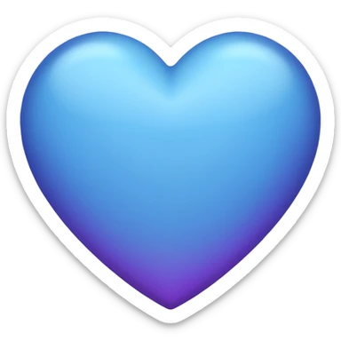 solid color purple-ish blue heart sticker