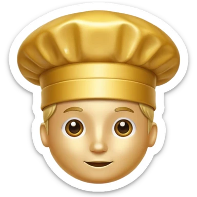 a golden chef hat without the person sticker