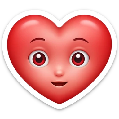 Heart with cute eyes looking lovingly sticker