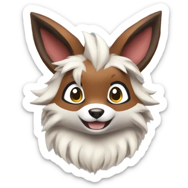 Lycanroc Eevee Furret Zigzagoon sticker