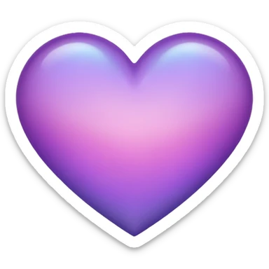 purple heart with a soft pastel gradient sticker