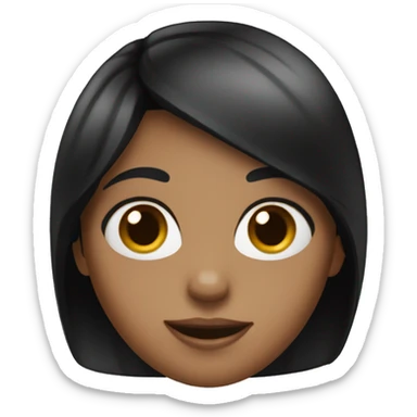 Girl with cherry black hair sticker