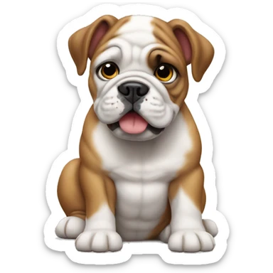 Bulldog puppy sticker
