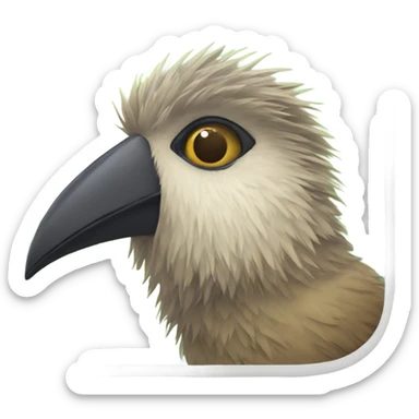 Scruffy bearded man bird watching sticker