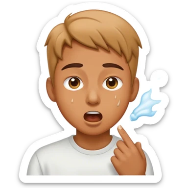 a person spitting  sticker