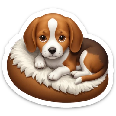 Beagle dog resting room isometir sticker