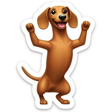 Dancing wiener dog sticker