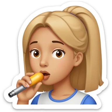 Girl whistling  sticker