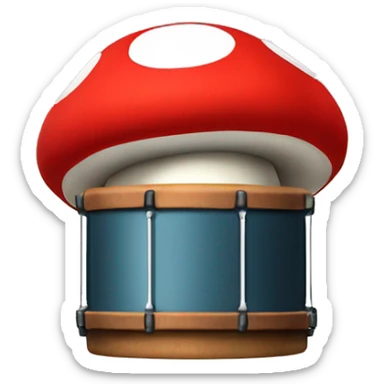 Super Mario brothers mushroom drums sticker