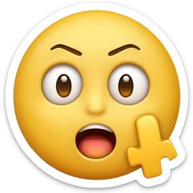 Make a normal classic yellow emoji that’s crashing sticker