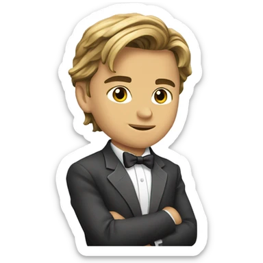 Young Leonardo DiCaprio proposing  sticker