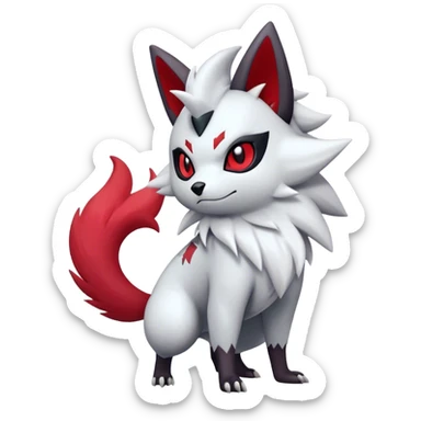 Epic Shiny Cute Kawaii Zangoose-Zorua-Zoroark-Pokemon-fakemon-hybrid-animal Full Body  sticker