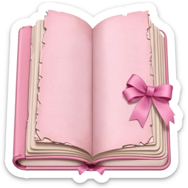 a cute baby pink scrap journal  sticker