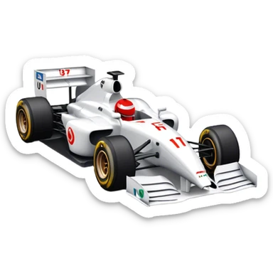 Hyper realistic 3d 4k ultra hd photo realistic render f1 racecar sticker