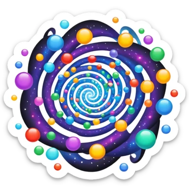 Multiverse inside a frame sticker