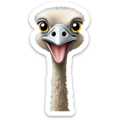 Ostrich standing sticker