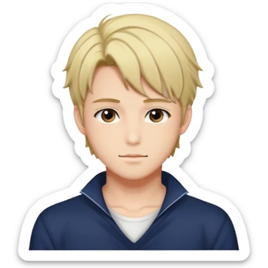 Cute Sexy Handsome Attractive Romantic Shoujo-Anime-style semi-realistic gentleMan   sticker