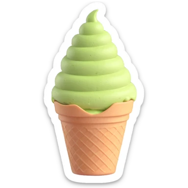 matcha ice cream sticker