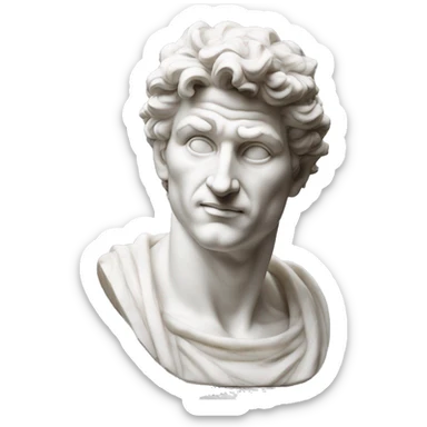 "David" is a marble statue by the outstanding Italian sculptor of the High Renaissance Michelangelo Buonarroti. sticker