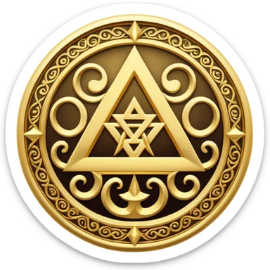tetragrammaton symbol stylized as a mystical glyph emoji sticker