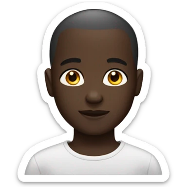darkskinned boy with buzzcut  sticker