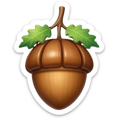 oak acorn sticker