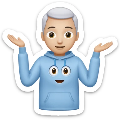 No head..it has 1 eye....stands upright ...wears clothing. is light grey and light blue..looks happy and cuddly... doesnt have a full head.... there is a appendage coming out of top of body with a single large eye sticker