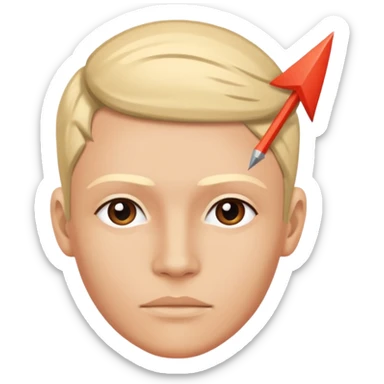 Human Head With Mindset Arrow Symbol sticker