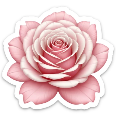White ballerina rose sticker