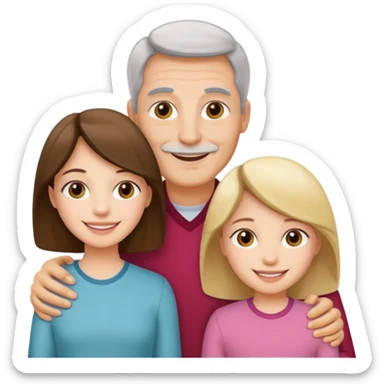 Familia : papá , mamá , hija mayor , hija menor. sticker