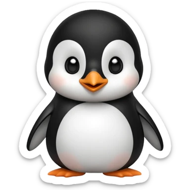 Cute penguin giving kisses sticker