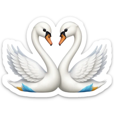 Two swan in love sticker