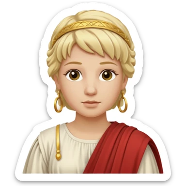 ancient roman woman blond sticker