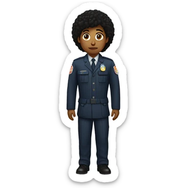 Ministry of Emergency Situations with black hair sticker