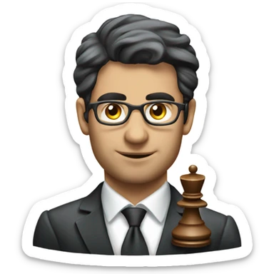 Argentinean playing chess sticker