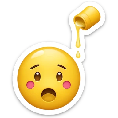 Emoji throwing up 3a sticker