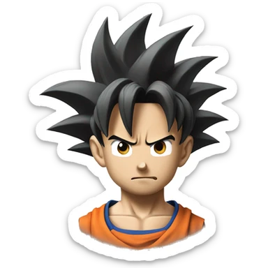 goku doubt face sticker