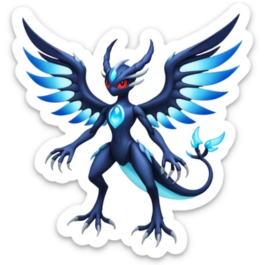 Yveltal-Lunala-Fakémon-hybrid-creature (full body)  sticker