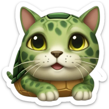 A working cat turtle sticker