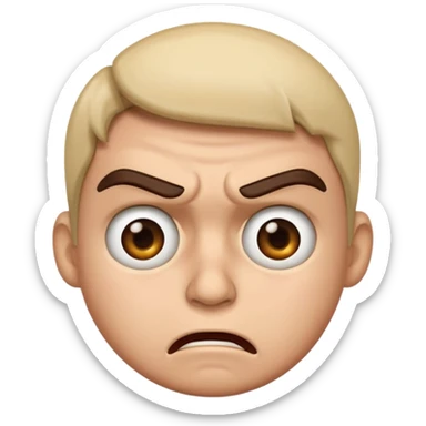 I need you to make an emoji of the gen z stare, like confusion, disgusted and kinda angry sticker