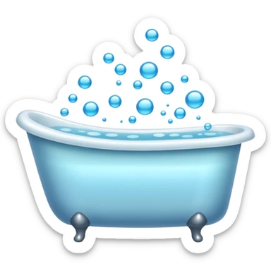 Bathtub full of water sticker