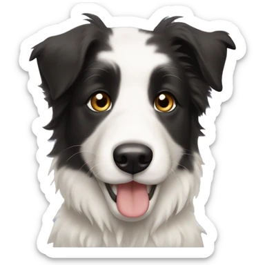 a wheaten border collie puppy sticker