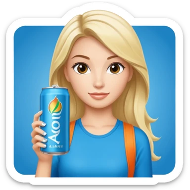 alani energy drink with image of brooke sticker