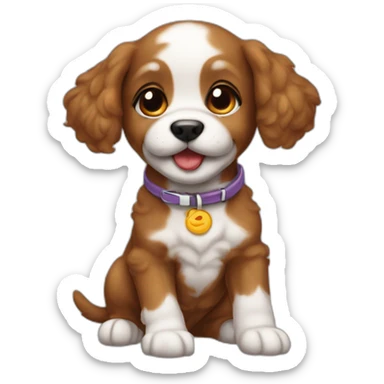 pudle puppy red happy sticker