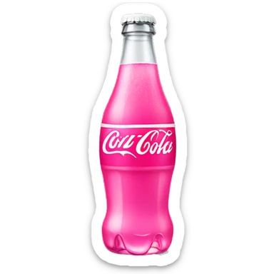 pink coke bottle sticker