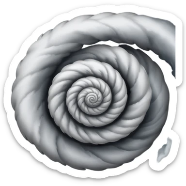 top down view of a tornado, swirling clouds, dramatic spiral sticker