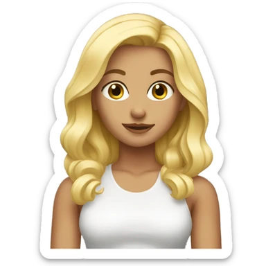 Blonde fit girl sticker