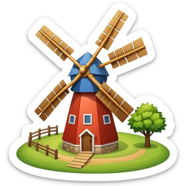 windmill turning sticker