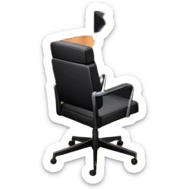 an office for ceo of comany in an isometric style sticker